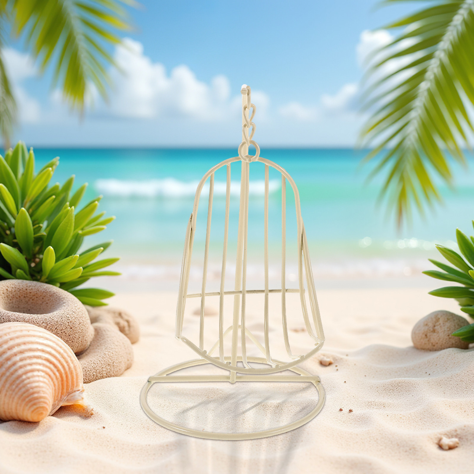 2個セット ミニチュア鉄製吊り下げスイングチェア ドールハウ - Garden Swing Chair のレビューと価格