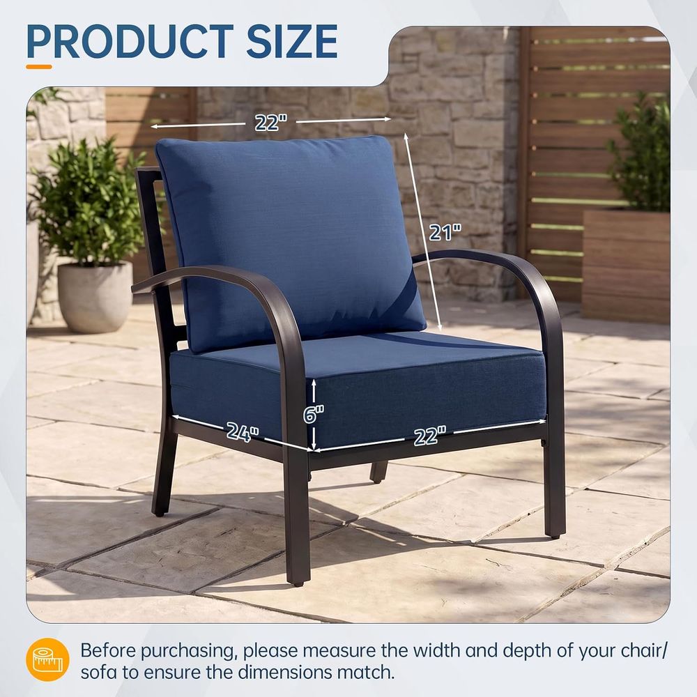 屋外用家具クッション、厚さ6インチのシートクッション、防水2 - Outdoor Furniture Fabric Waterproof のレビューと価格