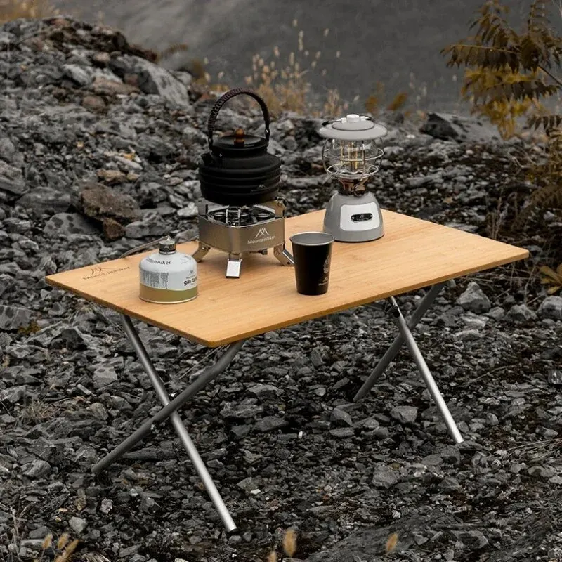 MOUNTAINHIKER 2/3 竹製折りたたみテーブル  - Outdoor Furniture Usa のレビューと価格