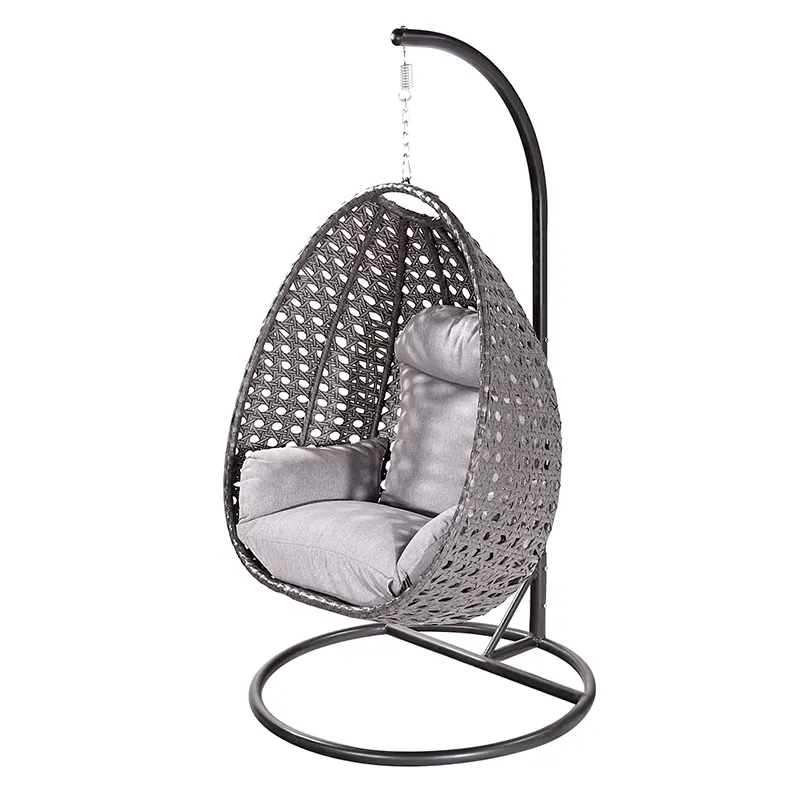 高級モダンガーデンウィッカーメタルハンギング家具屋外パティオ - Garden Swing Chair のレビューと価格