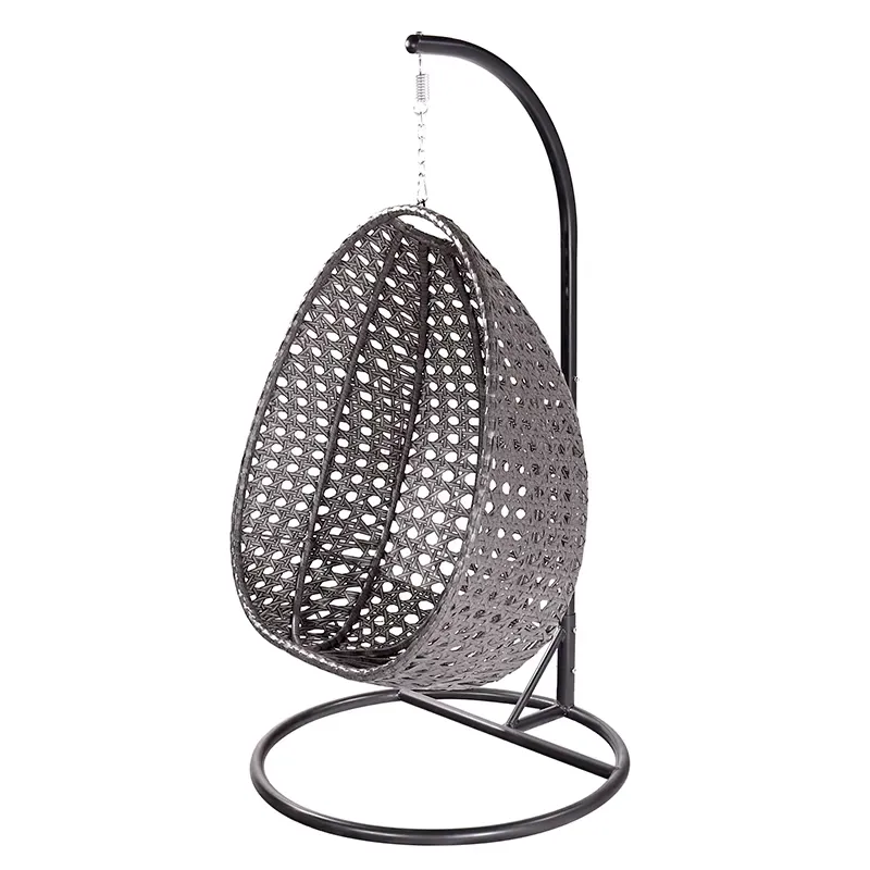 高級モダンガーデンウィッカーメタルハンギング家具屋外パティオ - Garden Swing Chair のレビューと価格