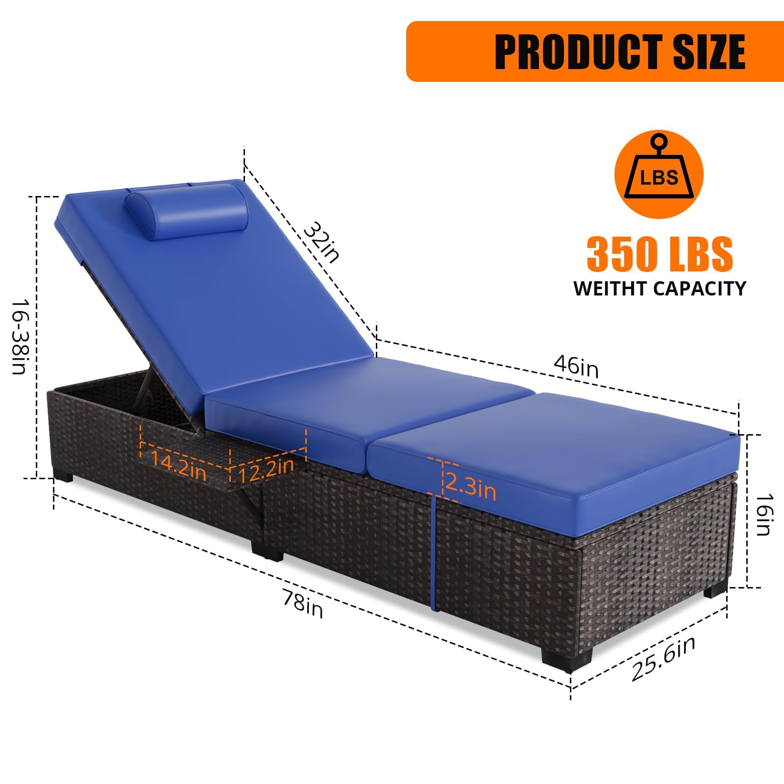 屋外用シェーズラウンジチェア2脚セット、78インチプールラウ - Rattan Lounge Set のレビューと価格