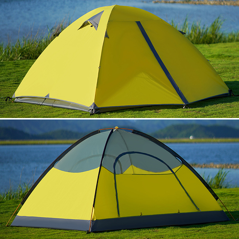 軽量アウトドアハイキング登山テント 2-3人用 防風・防水  - Outdoor Furniture Aluminium のレビューと価格